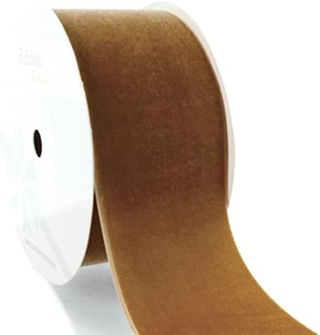 HBC 2" Velvet Ribbon 845 Camel - 5 Yards | Amazon (US)