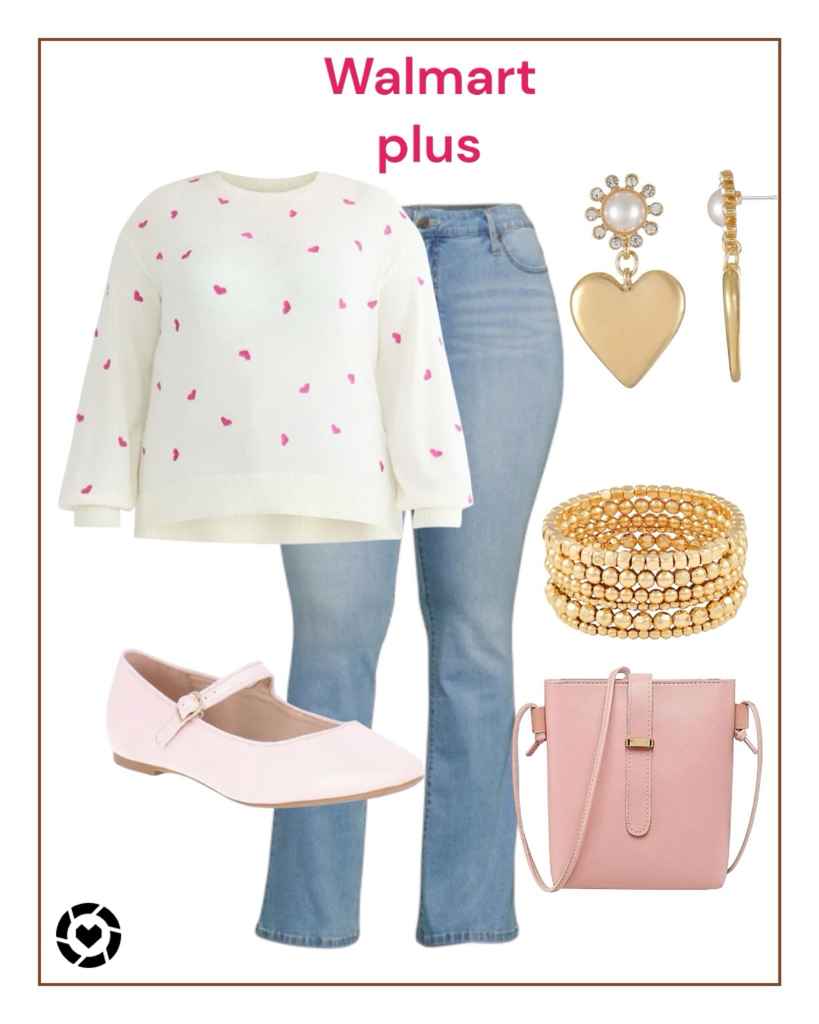 Walmart plus size pink heart sweater , jeans and pink flats. 


Follow my shop @417bargainfindergirl on the @shop.LTK app to shop this post and get my exclusive app-only content!

#liketkit #LTKSeasonal #LTKmidsize #LTKplussize
@shop.ltk
https://liketk.it/53ldk

#LTKfindsunder50 #LTKplussize