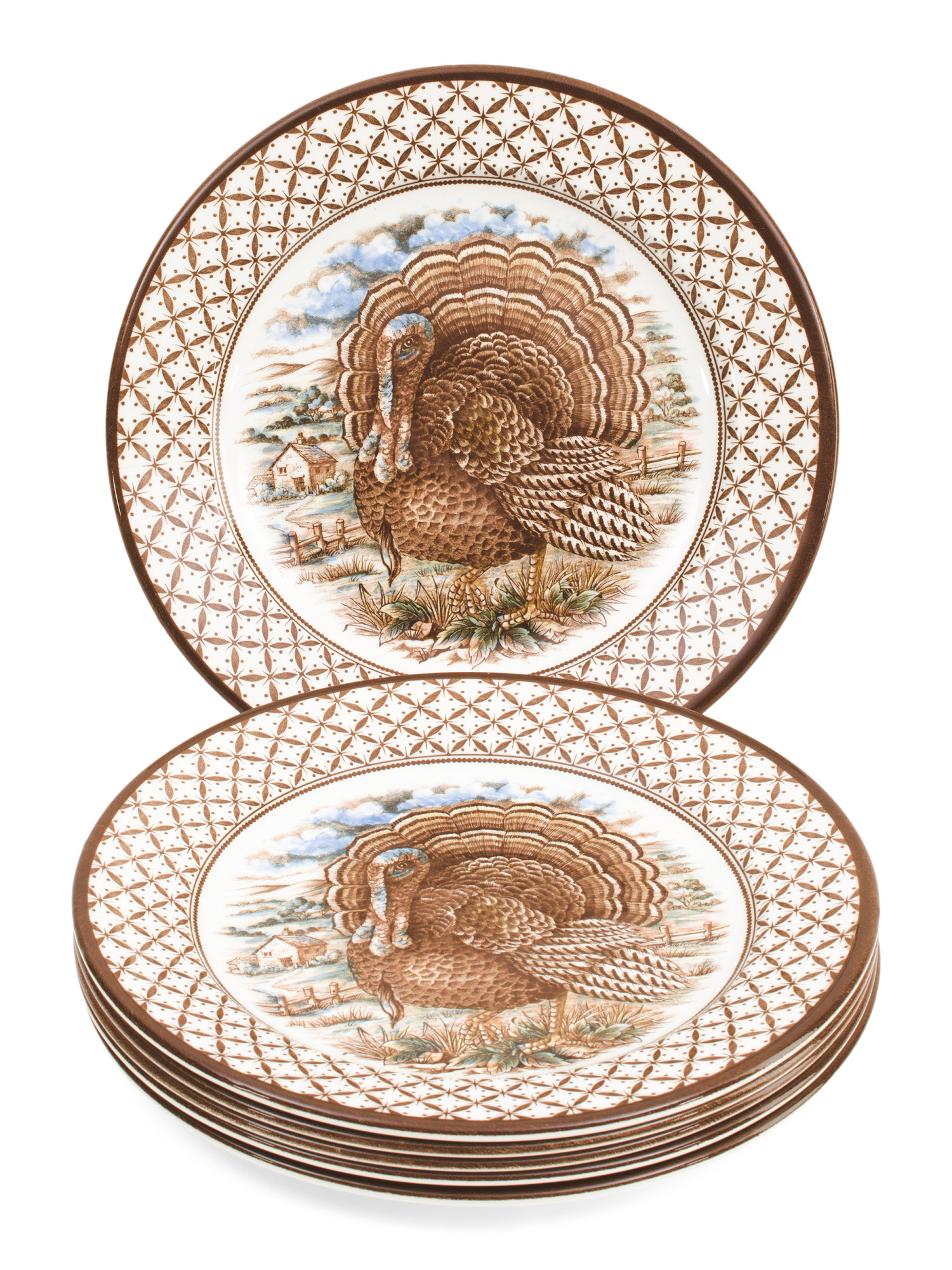 Made In England 6pk Chantilly Turkey Dinner Plates | Global Home | Marshalls | Marshalls