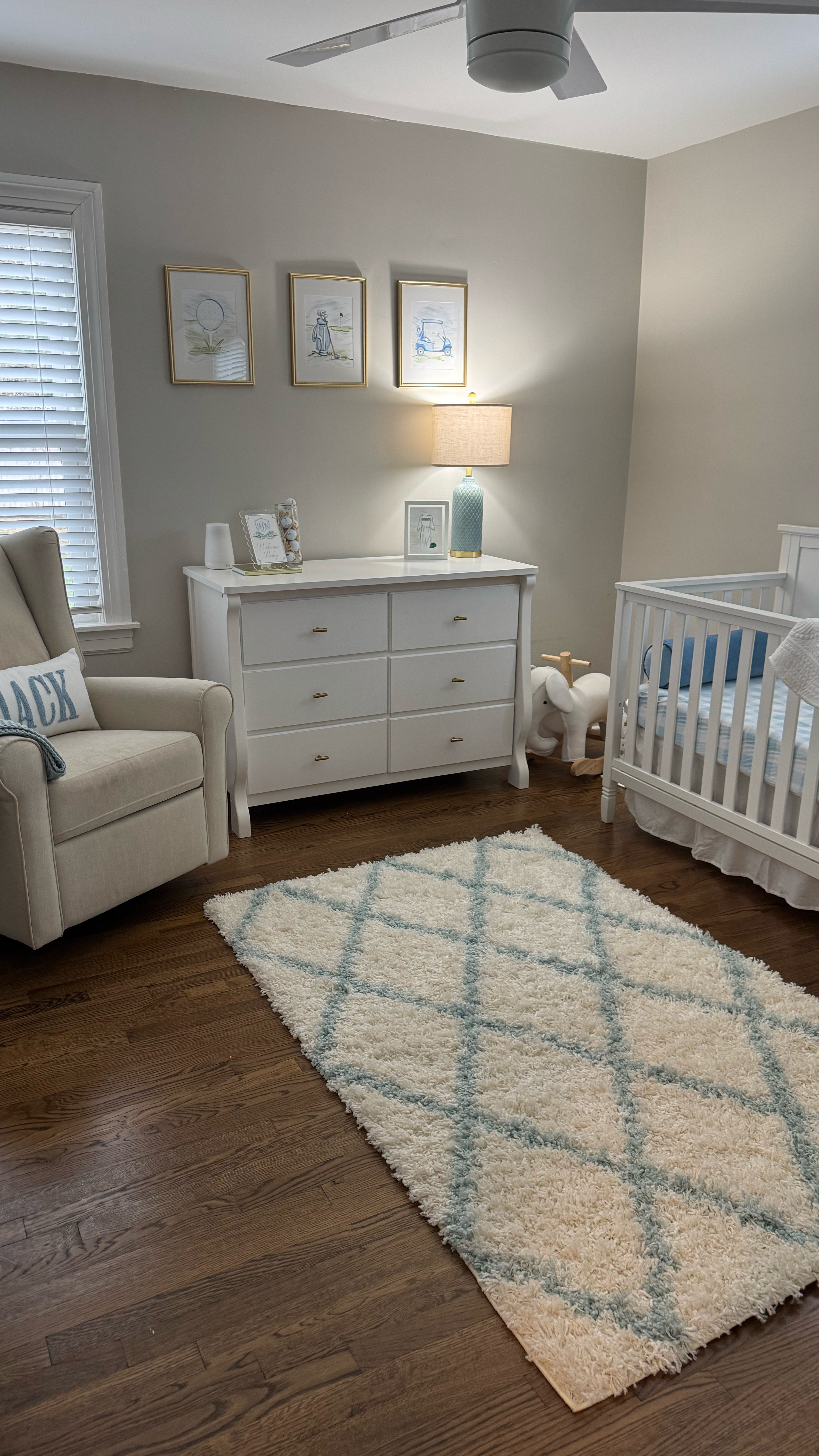 🩵 Jack's Room 🩵
Like Vivi, I am still waiting on window treatments but very happy with how we transitioned from girl to boy very minimally. 

#LTKHome #LTKFamily #LTKBaby