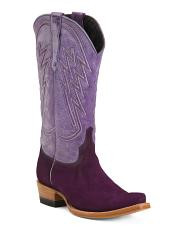 Made In Mexico Leather And Suede Roughout Western Heeled Boots | TJ Maxx