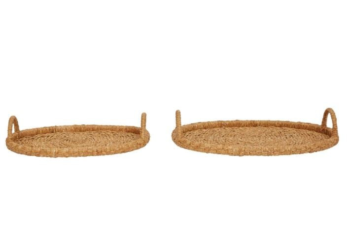 Hand-Woven Tray with Handles- 2 Sizes | The Nested Fig