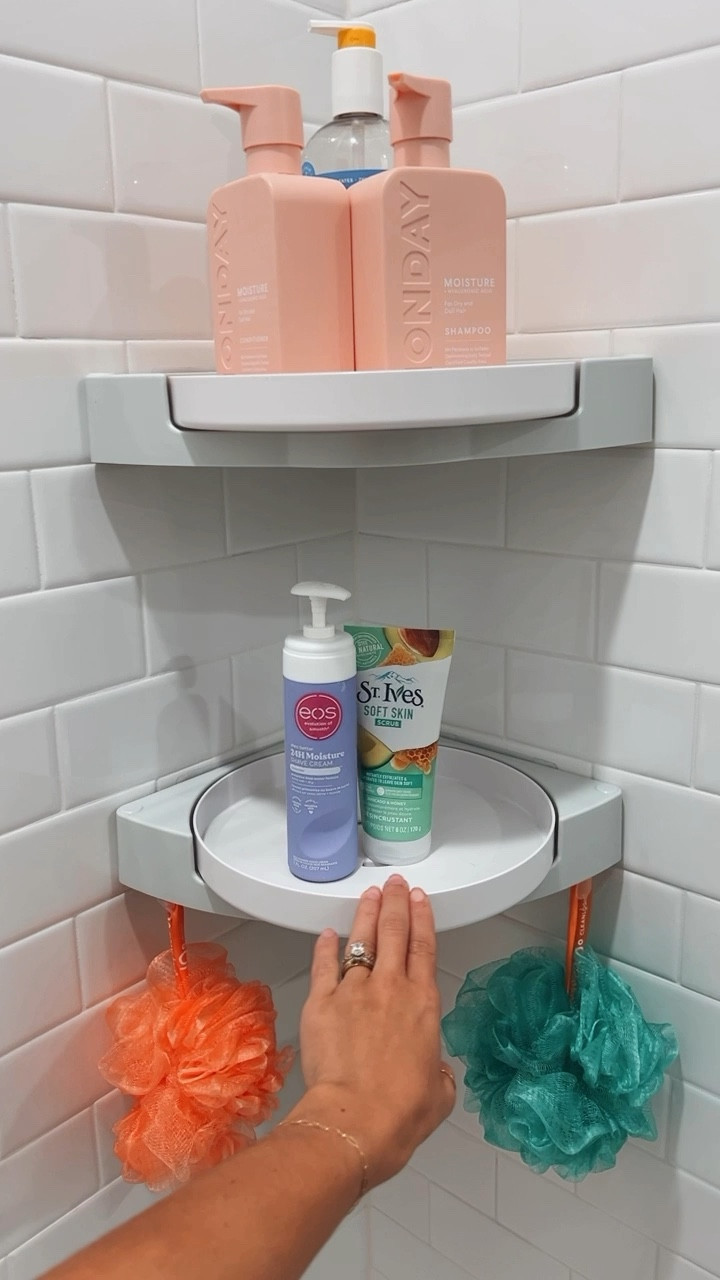 this was the BEST purchase ever for our standing shower. Comes in a pack of two and I added little command hooks to the inside for our loofas! 

#LTKHome #LTKBeauty #LTKFindsUnder50