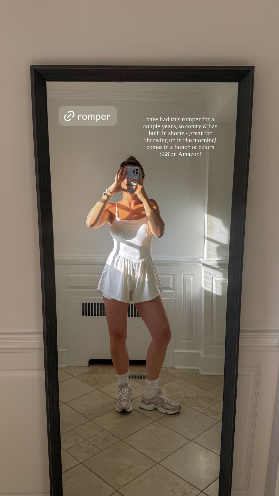 have had this romper for a couple years, so comfy & has built in shorts - great for throwing on in the morning! comes in a bunch of colors $28 on Amazon!