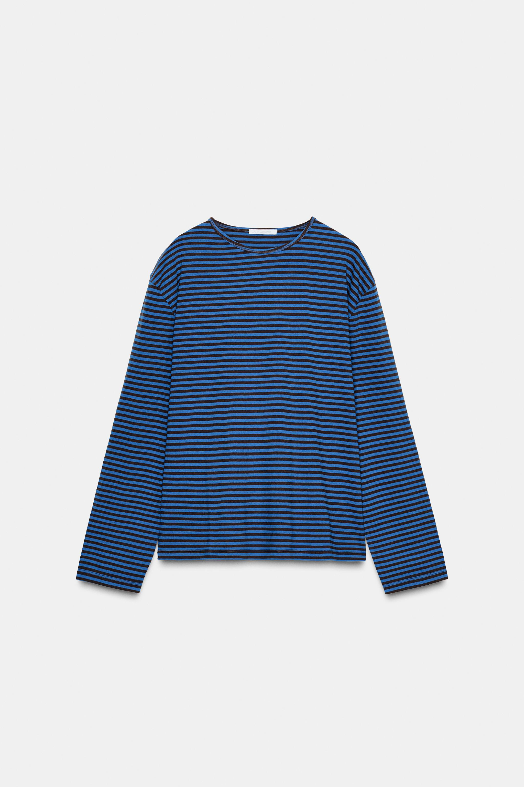 STRIPED LONG SLEEVE T-SHIRT | Zara Canada