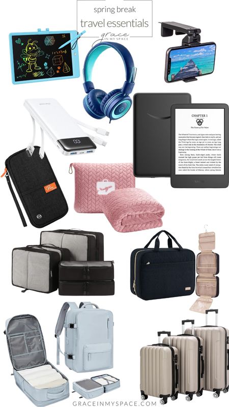 Spring break travel essentials! Kindle makes it easy to bring dozens of books along, plus it’s a screen that isn’t a “screen”. These packing cubes and travel back pack are my must haves. And the passport case was a game changer for international travel with a family  

#LTKfindsunder50 #LTKfindsunder100 #LTKtravel