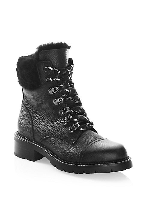 Samantha Shearling & Leather Hiker Boots | Saks Fifth Avenue