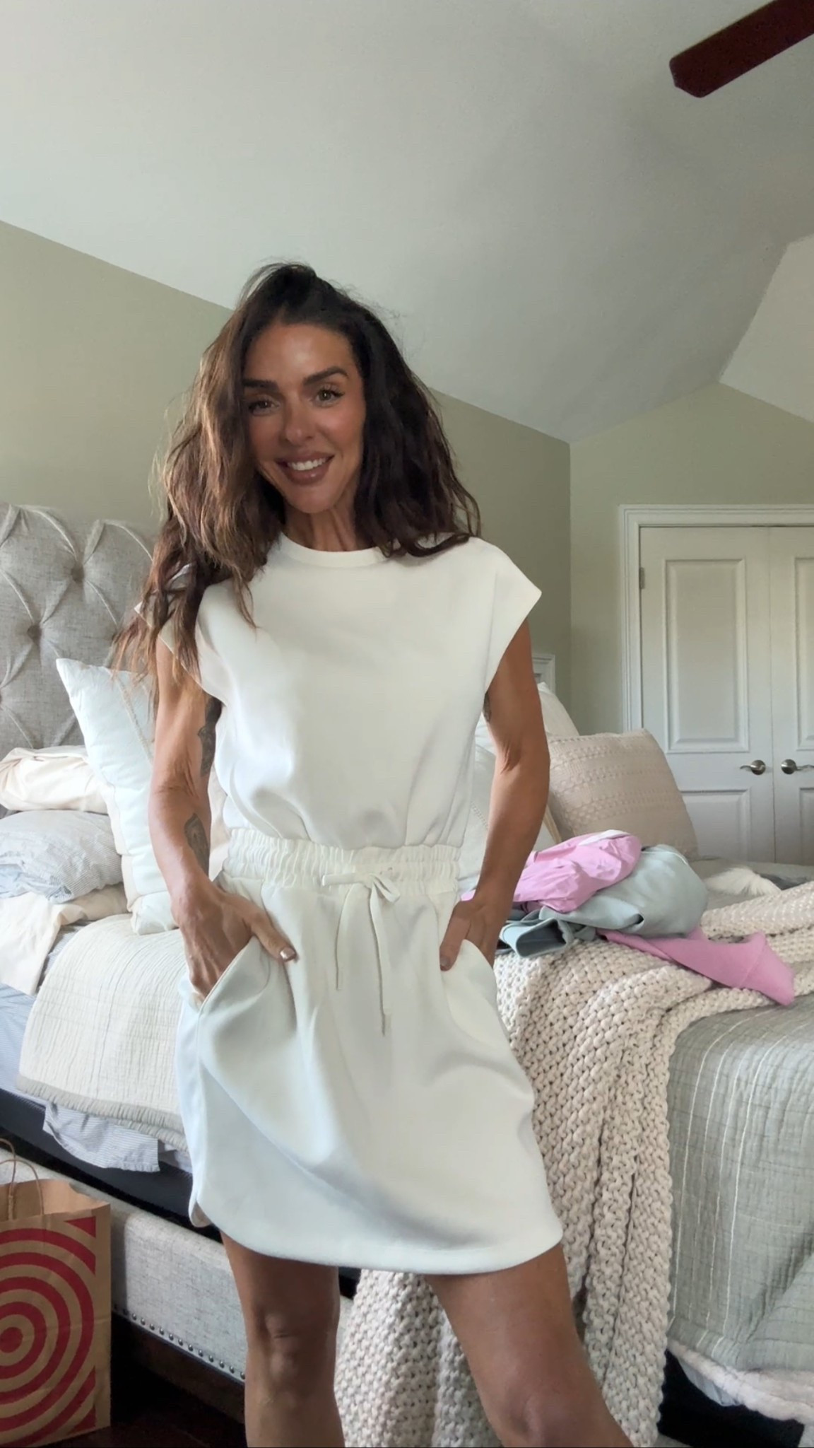 This dress from target is perfect for now and into fall with a jean jacket. Wearing size extra small  

#LTKFindsUnder50 #LTKSeasonal #LTKU