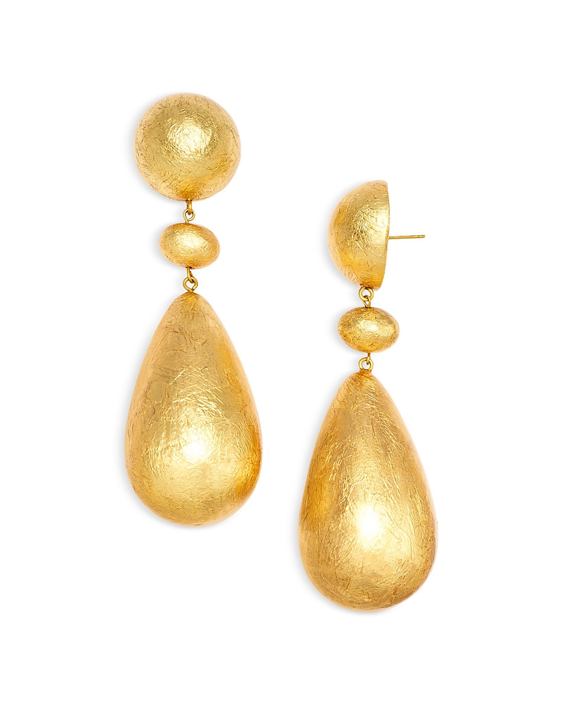 Cult Gaia Eviana Foiled Wood Bead Statement Earrings in Gold Tone | Bloomingdale's (US)