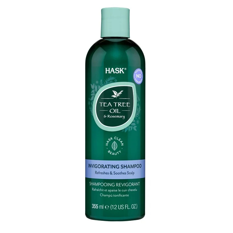 HASK Tea Tree Oil & Rosemary Invigorating Sulfate-Free Shampoo, 12 fl oz | Walmart (US)