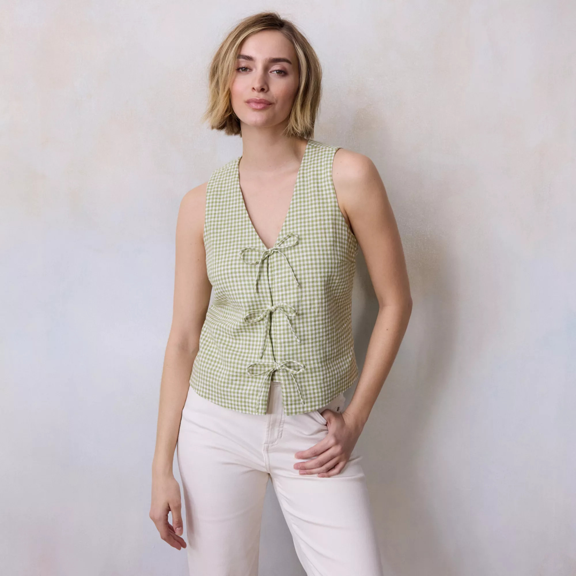 Women's LC Lauren Conrad Tie Front Vest | Kohl's