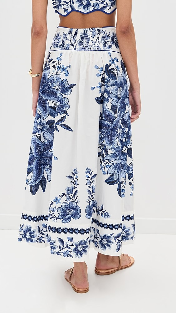 FARM Rio Summer Fruit Scarf Midi Skirt | Shopbop | Shopbop