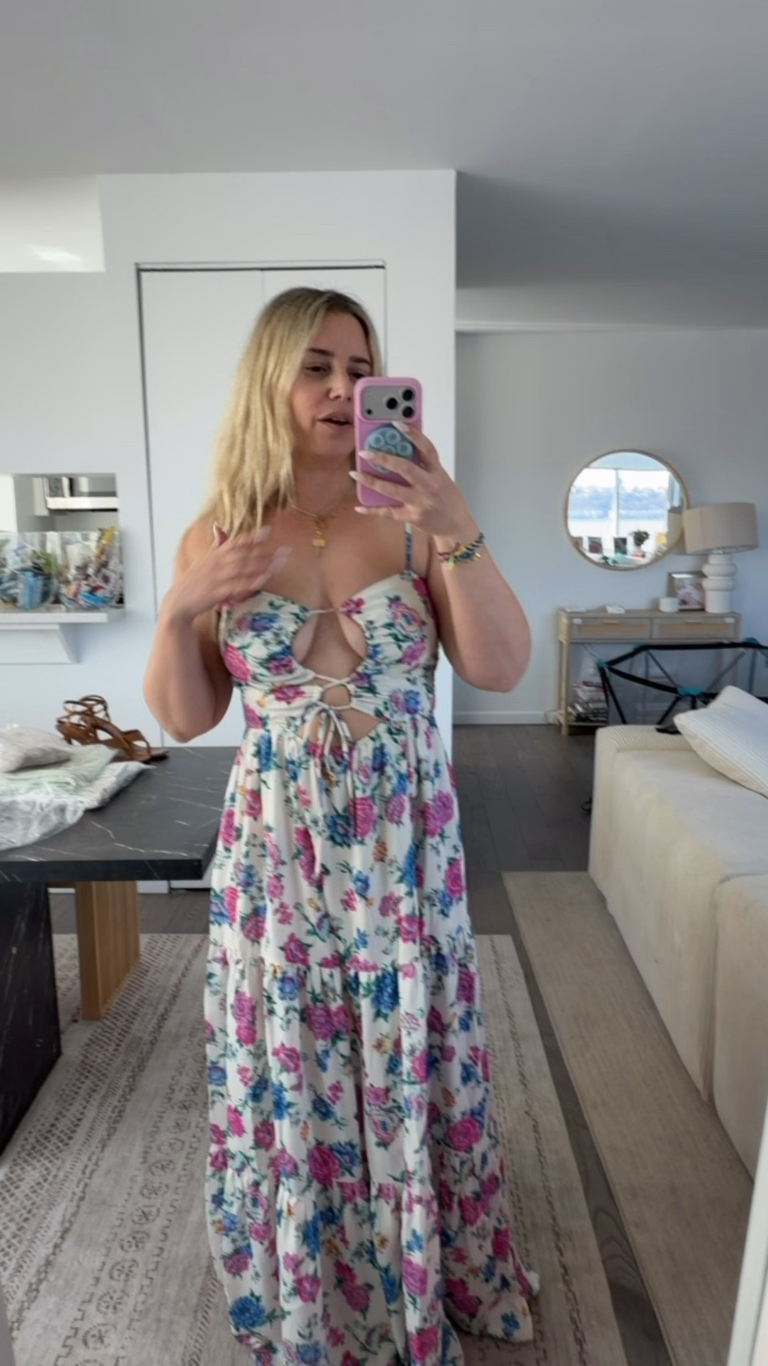 Perfect spring dress, perfect shoe! Comfy fabric & very flattering! Nice silk like material! Vacation or an event!? Got you covered! 

#LTKmomlife #LTKOver40 #LTKSeasonal