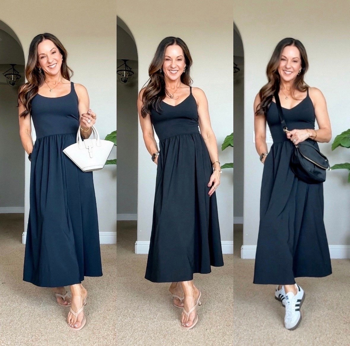 This black maxi dress is one of those wear anywhere pieces you’ll reach for all summer long. Dress it up with heels and a handbag for dinner, or keep it casual with sneakers and a crossbody for errands or travel. It’s comfortable, flattering, and so easy to style both ways.

Black maxi dress, summer maxi dress, versatile outfit, travel outfit, vacation style, petite friendly fashion, casual chic, elevated basics, day to night outfit, comfortable dress, capsule wardrobe, EverydayHolly

#LTKootd #LTKSeasonal #LTKPetite