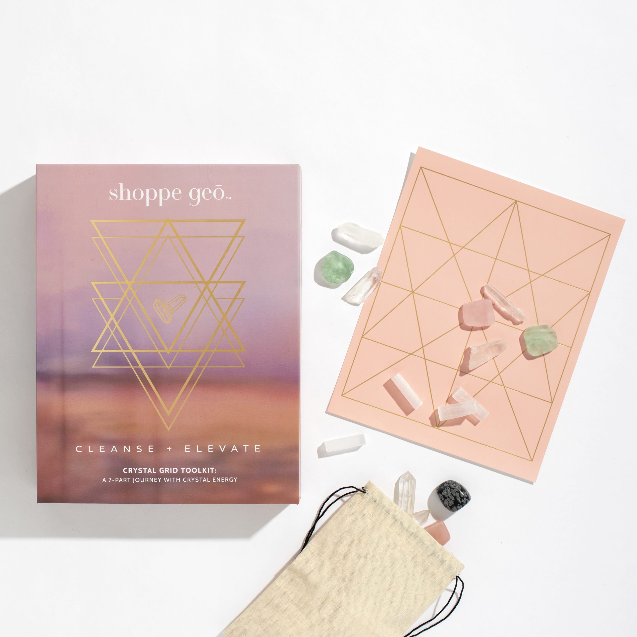 Cleanse + Elevate Crystal Grid Toolkit  |  Shoppe Geo | Shoppe Geo