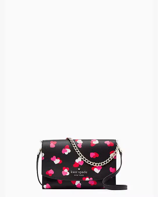 Carson Flutter Hearts Printed Convertible Crossbody | Kate Spade Outlet