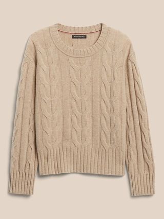 Italian Merino Cable-Knit Sweater | Banana Republic (US)