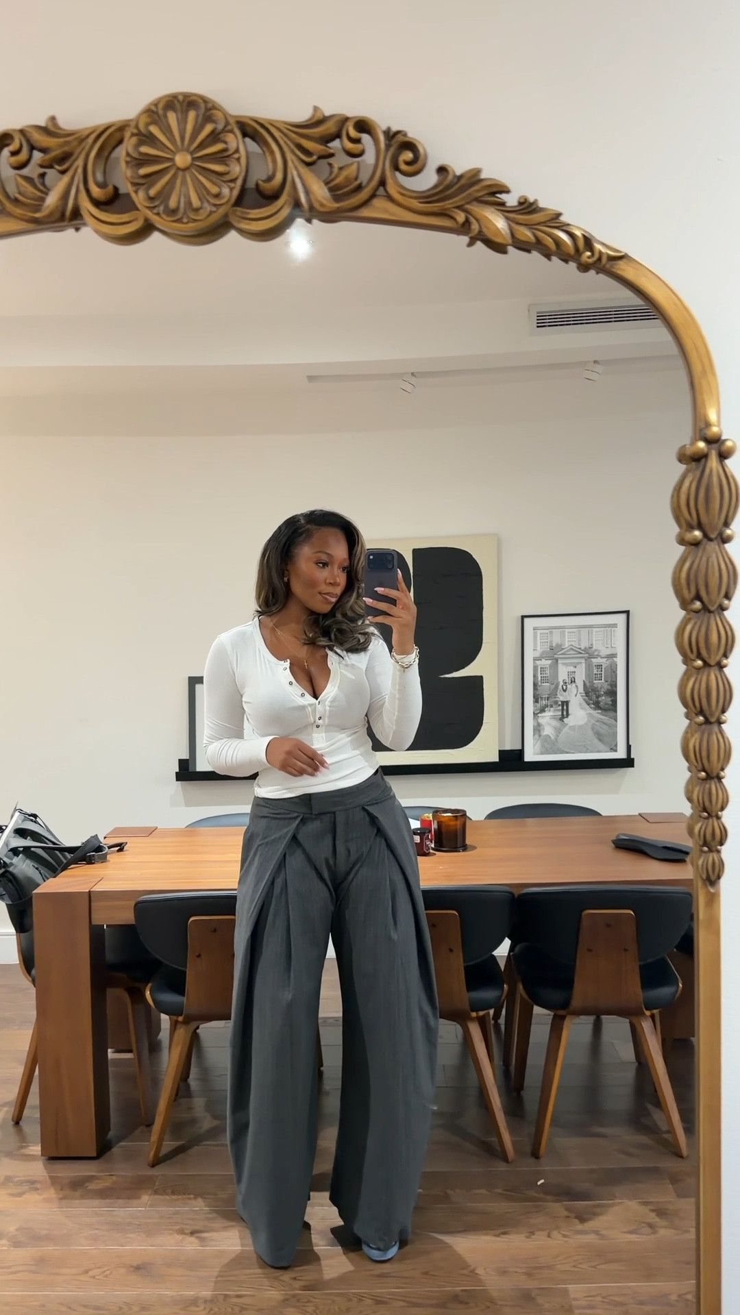 Small top and XL pants 