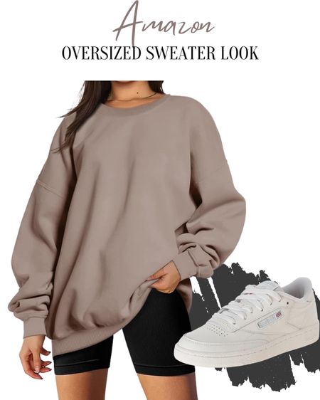 Amazon Fall outfit, oversized sweater, high waisted biker shorts, tummy control, Fall looks, Fall sweaters, reeboks, casual sweater looks, Amazon deals, Amazon outfit, Amazon Fall outfit, Amazon finds


#LTKfindsunder50 #LTKSeasonal #LTKstyletip