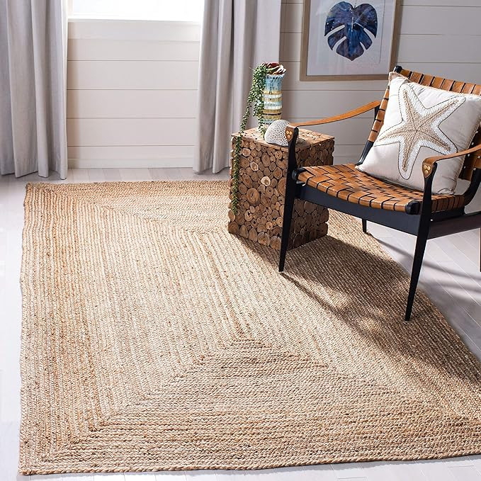 SAFAVIEH Cape Cod Collection 3' x 5' Natural CAP252A Handmade Flatweave Jute Area Rug | Amazon (US)