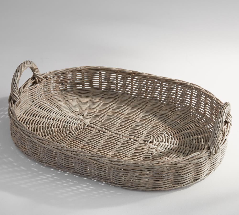 Willow Wicker Serving Tray | Pottery Barn (US)