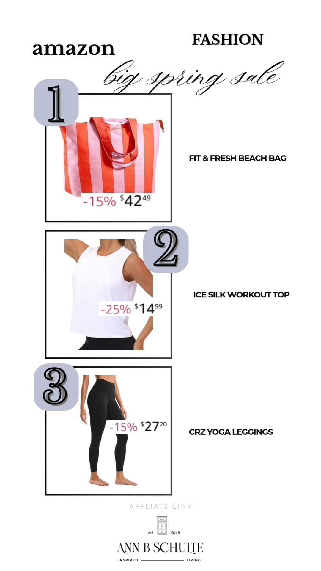 Spring sale finds for a fresh, active lifestyle! From workout tops to yoga leggings, these items will elevate your fitness routine. Shop now and refresh your wardrobe! 🌸💪 #SpringSale #FitnessFashion #AmazonFinds 

 #LTKootd #LTKActive #LTKSaleAlert