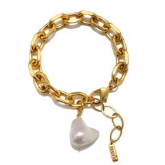 Cloud Nine Baroque Pearl Charm Bracelet | Sequin