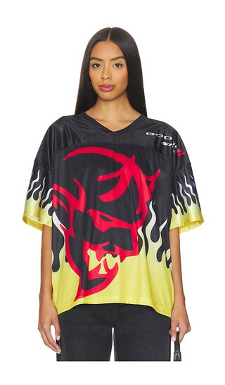 Dodge Football Jersey in Black | Revolve Clothing (Global)