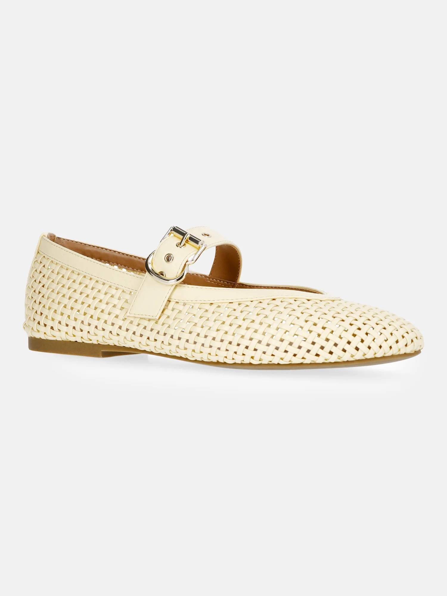 Free Assembly Women's Woven Mary Jane Ballet Flats | Walmart (US)