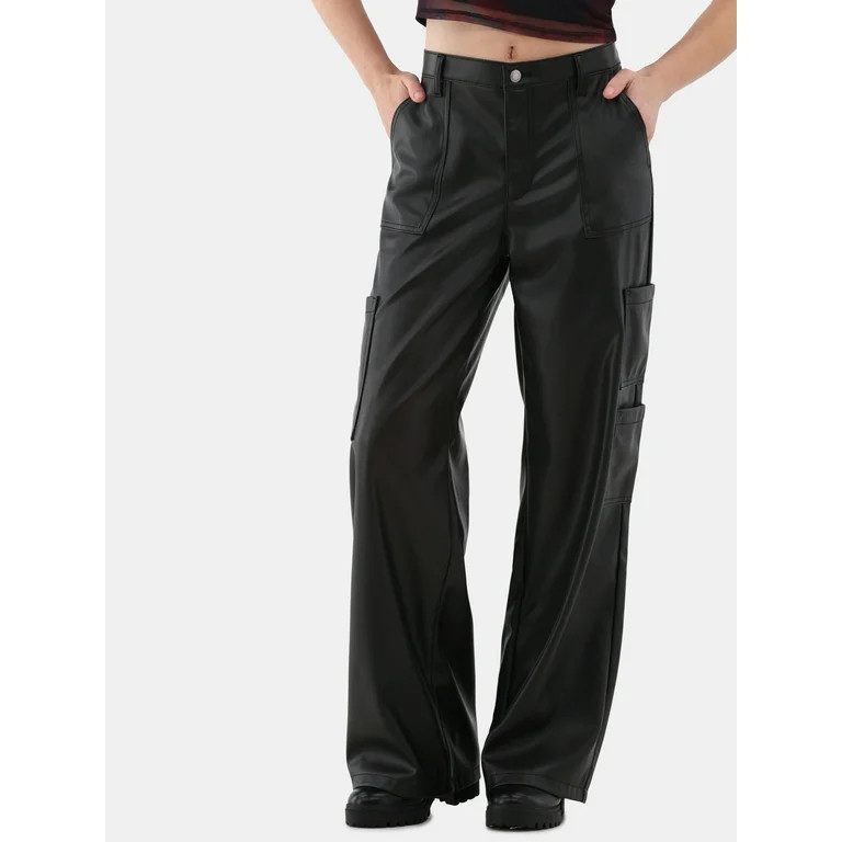 No Boundaries Wide Leg Cargo Pants, Women's | Walmart (US)
