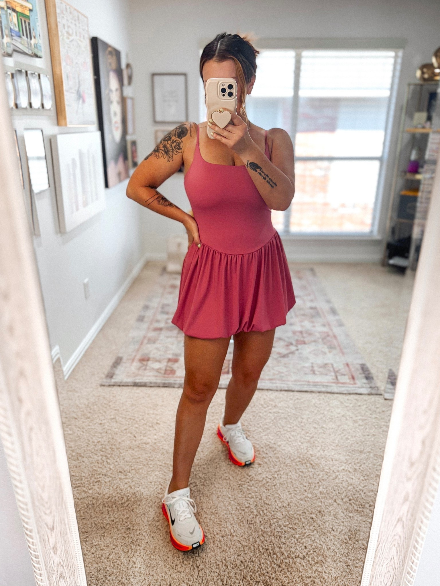 Got some miles in 🏃‍♀️ in this Amazon mini dress/romper with built-in shorts. This one is going to be so good for all of spring + summer! There is a strapless version too. 

#LTKfitnessgoals #LTKootd #LTKOver40