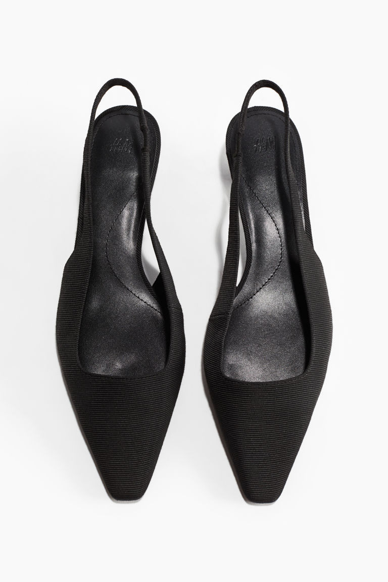 H & M - Pointed Slingbacks - Black | H&M (US + CA)