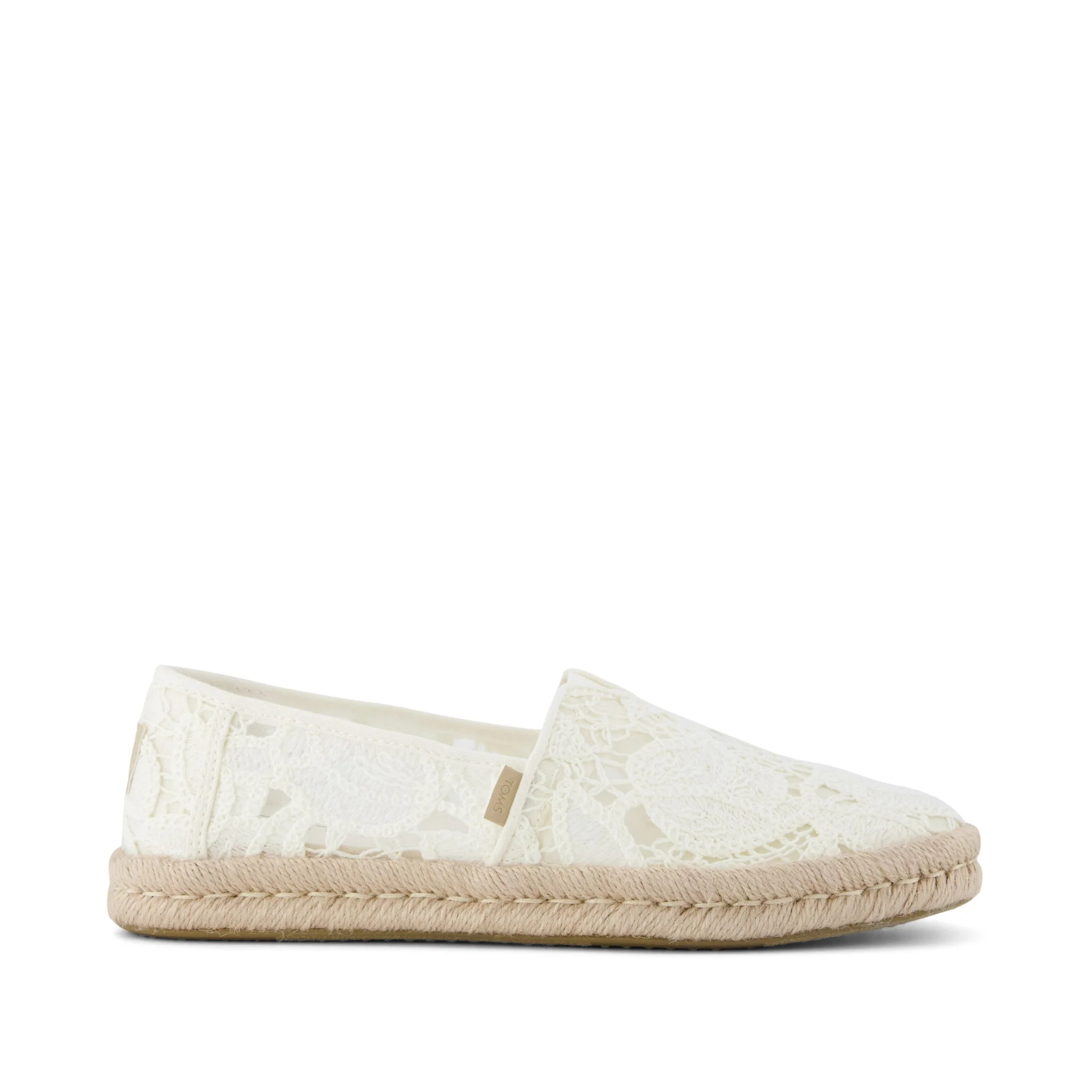 Womens Alpargata Rope 2.0 Espadrille Egret Floral Crochet | Toms EMEA