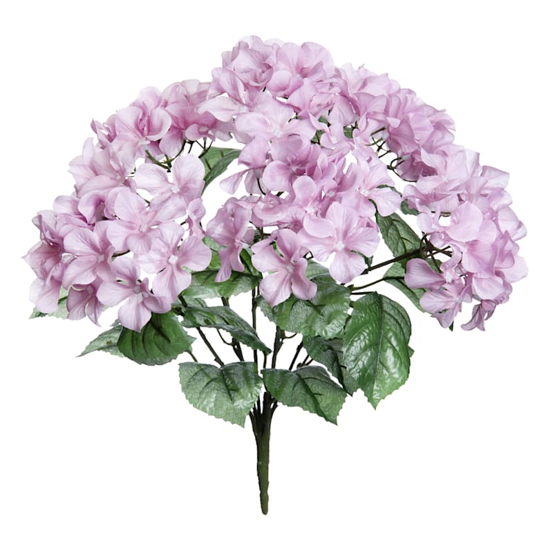 6-Head Purple Hydrangea Floral Spray, 17" | At Home
