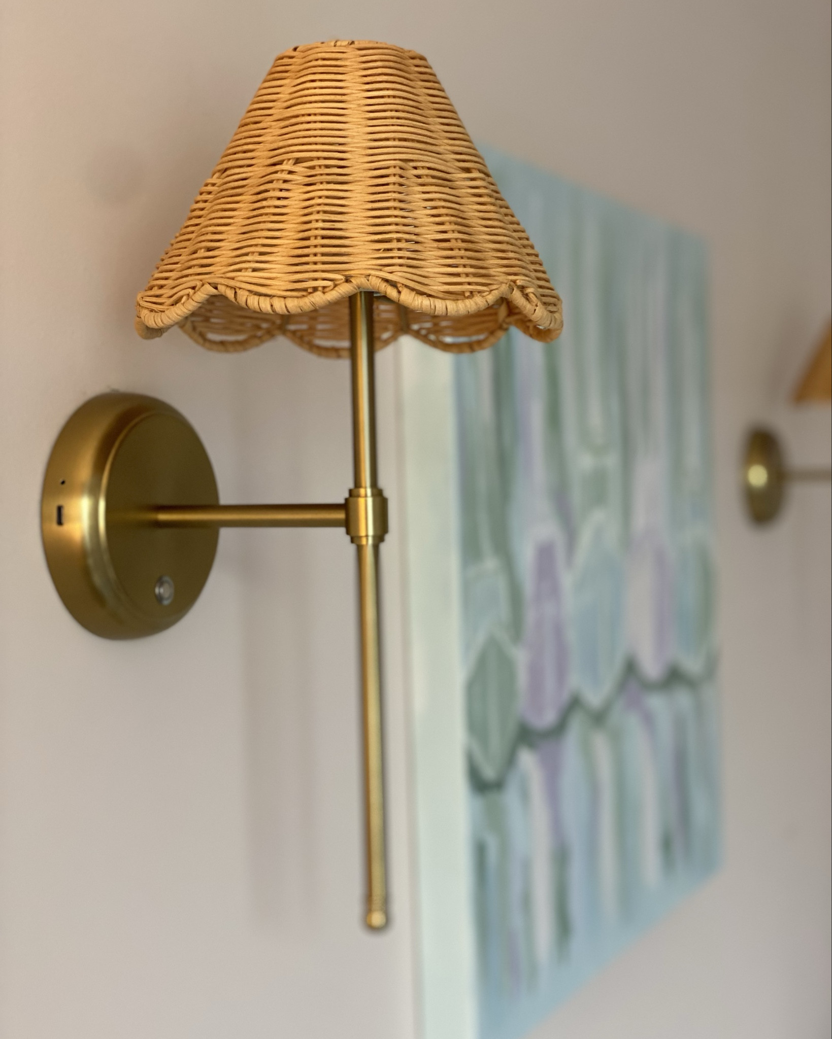 These scalloped rattan wall sconces are the perfect finishing touch for baby girl’s nursery! Battery operated and dimmable. They even have a remote control!

#LTKBaby #LTKHome #LTKmomlife