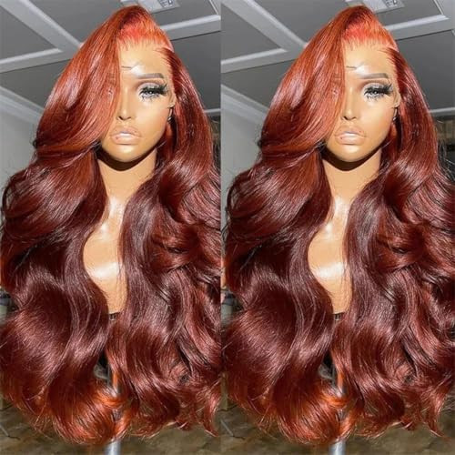 Womens Long Body Wave Brazilian Human Hair Wig With 13X6 4X4 Lace Front Remy Hair For A Flawless | Amazon (US)