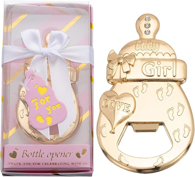 24 PCS Baby Bottle Opener Favors Baby Shower Party Favors Baby Girl Shower Gifts Decorations Souv... | Amazon (US)