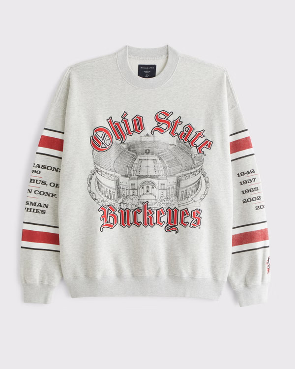 The Ohio State University Graphic Crew Sweatshirt | Abercrombie & Fitch (US)