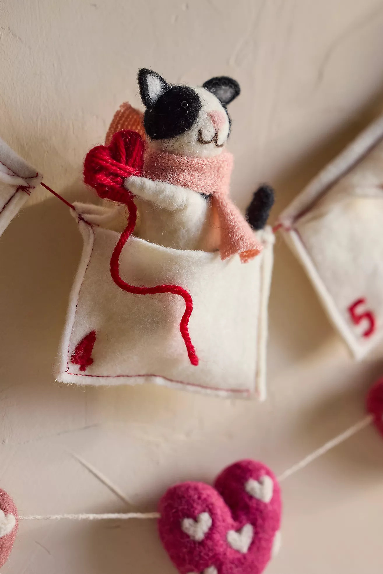 Valentine’s Day Countdown Felt Garland | Terrain