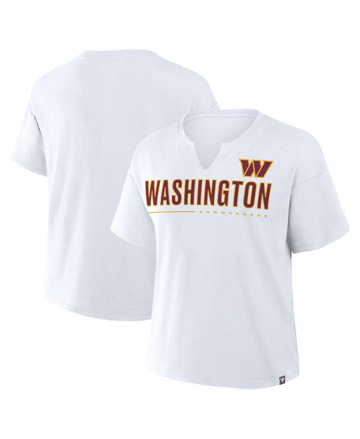 Fanatics Women's White Washington Commanders Redzone Slub Boxy T-Shirt - White | Macy's