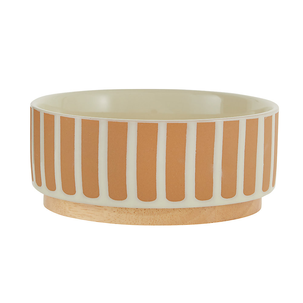 Top Paw® Tan Flute Ceramic Dog Bowl | PetSmart