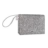 slant collections Clear Flask and Silver Clutch Combo, holds 16 oz. | Amazon (US)