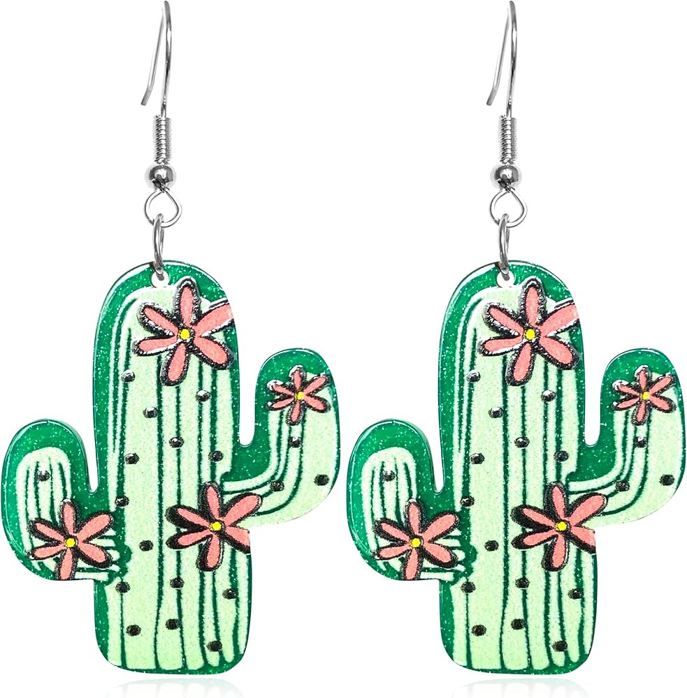 Cute Funny Lightweight Acrylic Vivid Broccoli Vegetables Dangle Drop Earrings for Women Statement... | Amazon (US)