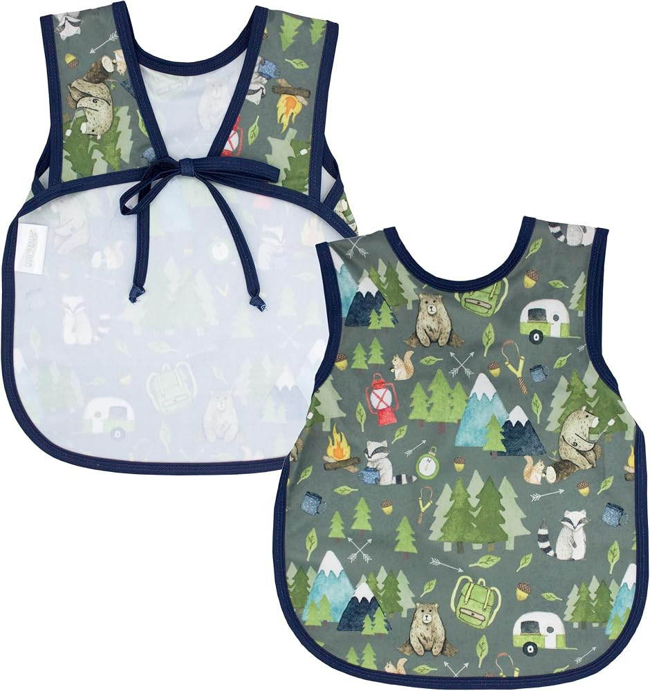 BapronBaby Animal Prints Bapron - No Neck Tie Safer Bib - Baby & Toddler - Soft Waterproof - PVC,... | Amazon (US)