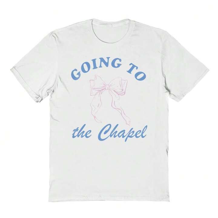 Social Collective Going To Get Married Bridal Graphic Cotton Short-Sleeve T-Shirt | SHEIN