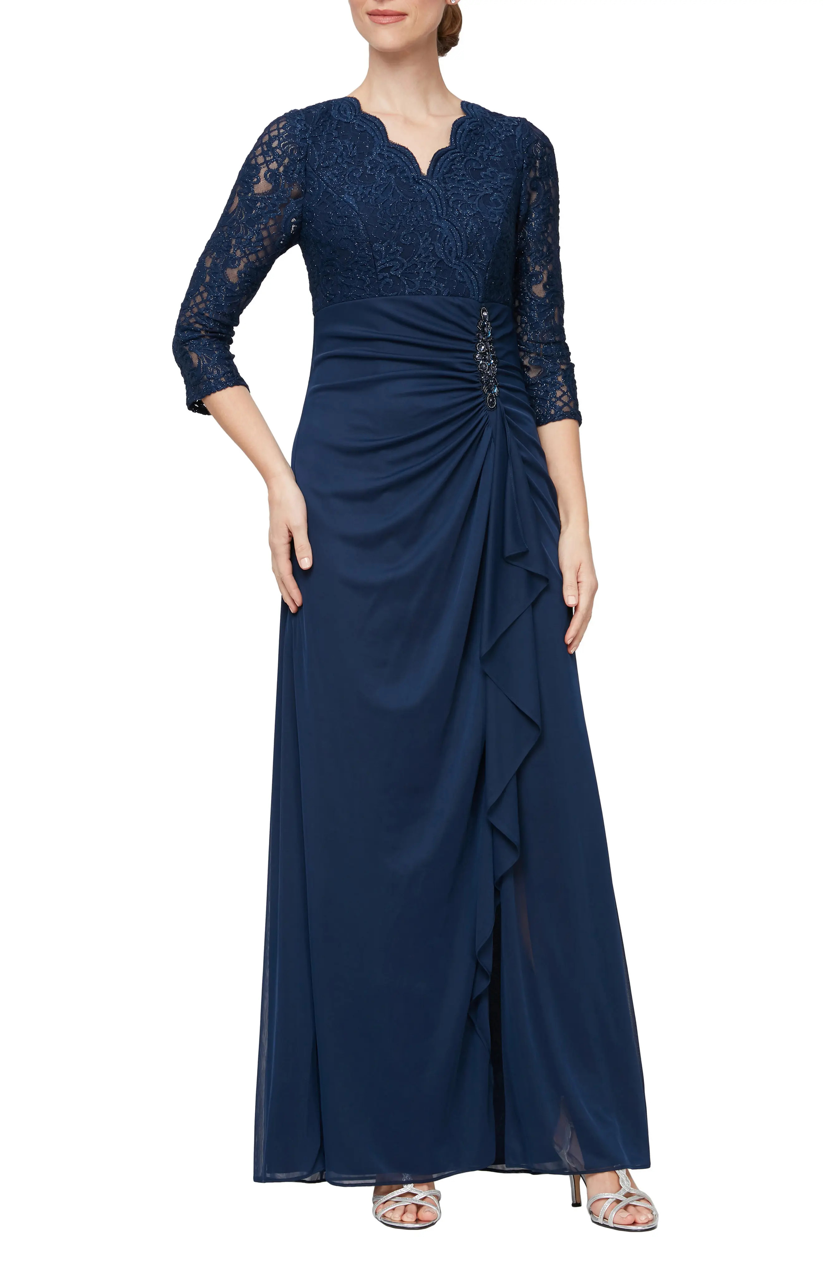 Sequin Embroidery Empire Waist Gown (Women) | Nordstrom | Nordstrom