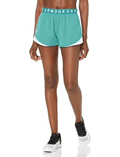 Under Armour Women's Play Up Twist Shorts 3.0 , (722) Coastal Teal / Coastal Teal / White , XX-Small | Amazon (US)