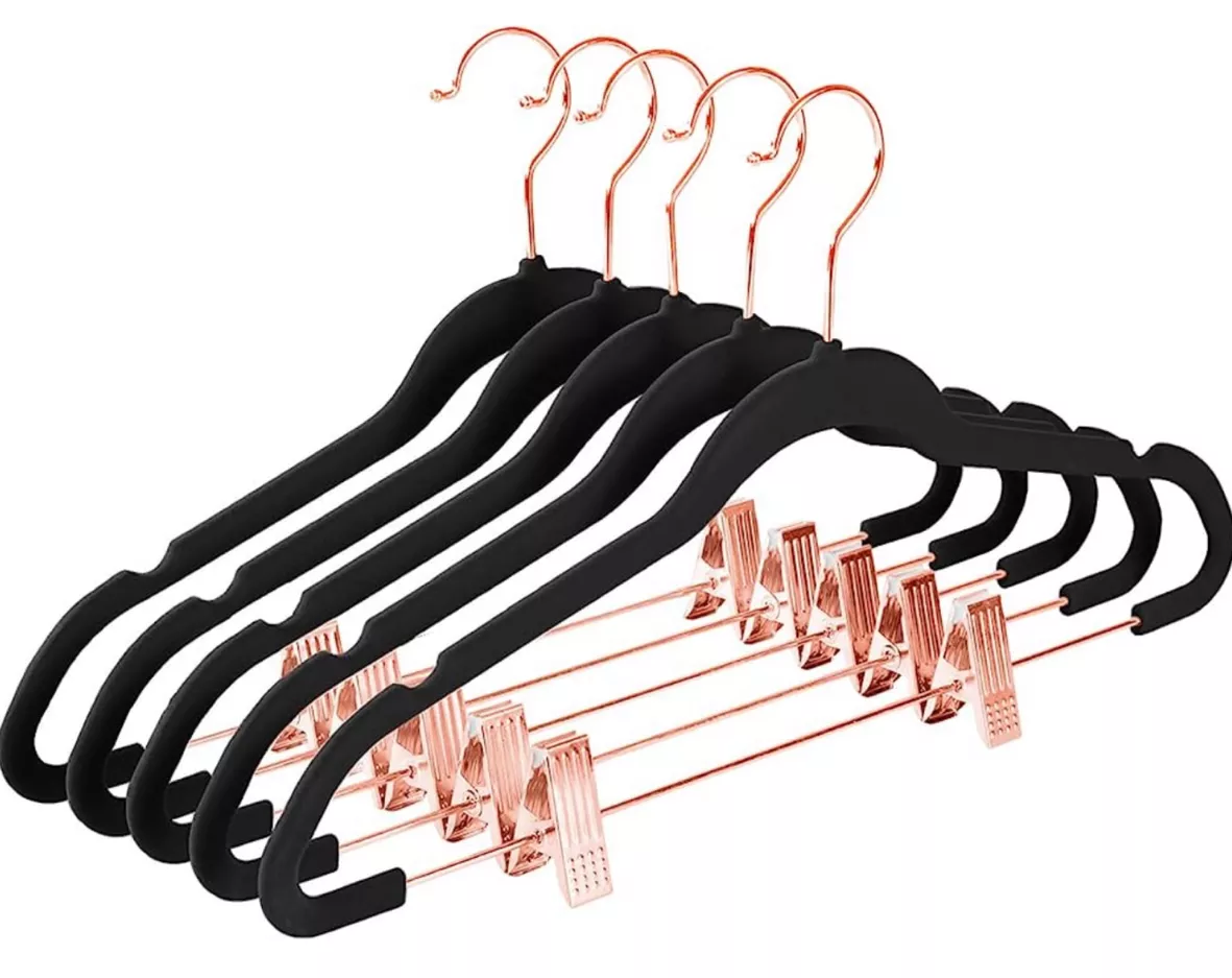Black Velvet Hangers 30 Pack, Premium Clothes Hangers Non-Slip Felt Hangers,  Durable Suit Hangers for Space Saving 