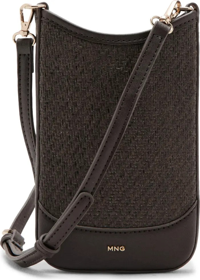 MANGO Woven Phone Crossbody Bag | Nordstrom | Nordstrom