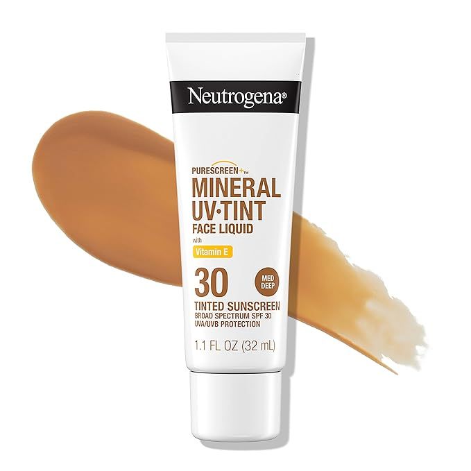 Neutrogena Purescreen+ Tinted Sunscreen for Face with SPF 30, Broad Spectrum Mineral Sunscreen wi... | Amazon (US)